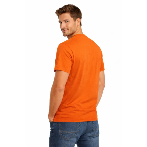 Męska koszulka T-shirt 100% miękka bawełna pomarańczowa roz. 3XL